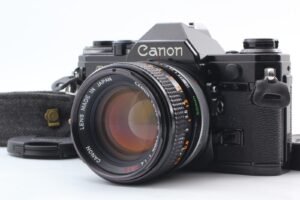 Canon AE-1 SLR Film Camera Black w/ FD 50mm F/1.4 SSC
