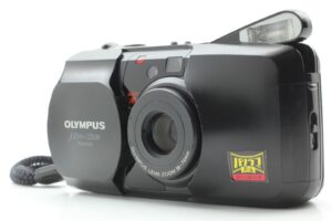 Olympus mju Zoom PANORAMA Point & Shoot Film Camera Black