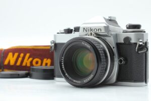 Nikon FE SLR 35mm silver