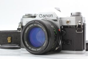Canon AE-1 35m Film Camera Silver + New FD 50mm f/1.4